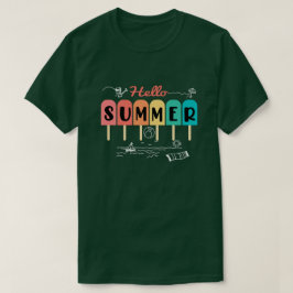 Hallo Sommerurlaub Popsicle & Ice Lolly Fun Des T-Shirt