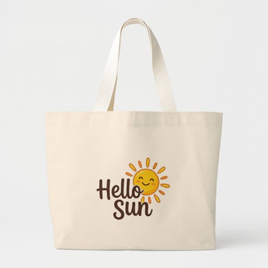 Hallo Sonne Jumbo Stoffbeutel (Vorne)