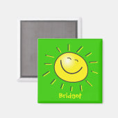 Hallo Sonne Magnet (Vorderseite/Rückseite)