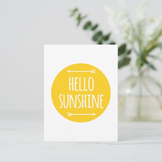 Hallo Sonne Postkarte (Stehend Vorderseite)