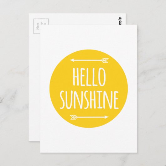 Hallo Sonne Postkarte (Vorne/Hinten)