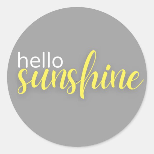 Hallo Sonne Runder Aufkleber (Vorderseite)