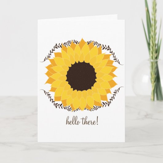 Hallo Sonnenblume Karte (Vorderseite)