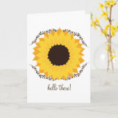 Hallo Sonnenblume Karte (Gelbe Blume)