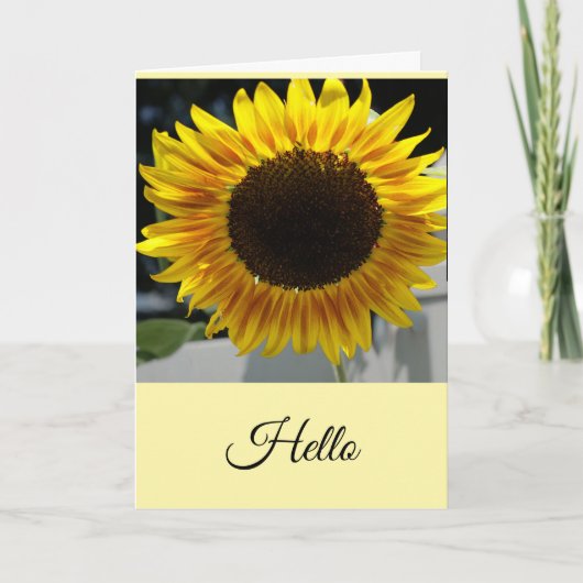 Hallo Sonnenblume Karte (Vorderseite)