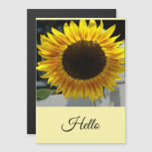 Hallo Sonnenblume Magnetkarte (Vorne/Hinten)