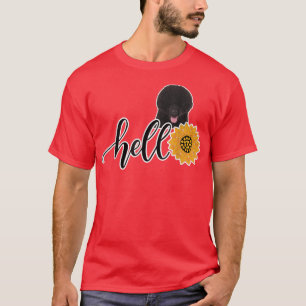 Hallo Sonnenblume Portugiesischer Wasserhund T-Shirt