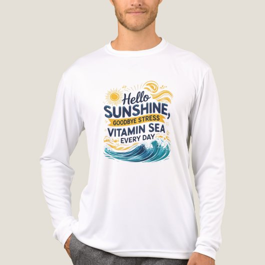 Hallo Sonnenschein, Auf Wiedersehen Stress - Ocean Tri-Blend Shirt (Vorderseite)