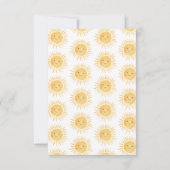 Hallo Sonnenschein-Baby-Party Dankeskarte (Rückseite)
