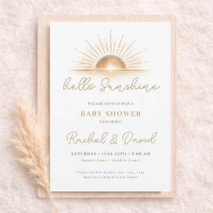 Hallo Sonnenschein Boho Sonnen Coed Babyparty Einladung