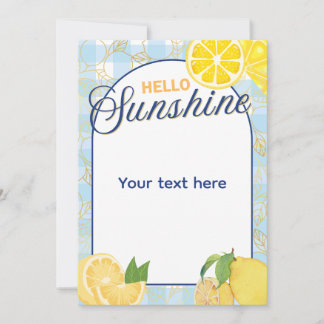 Hallo Sonnenschein Einladung