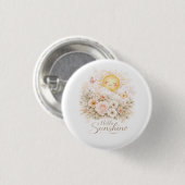 Hallo Sonnenschein Florale Sonnenknöpfe  Button (Vorne & Hinten)