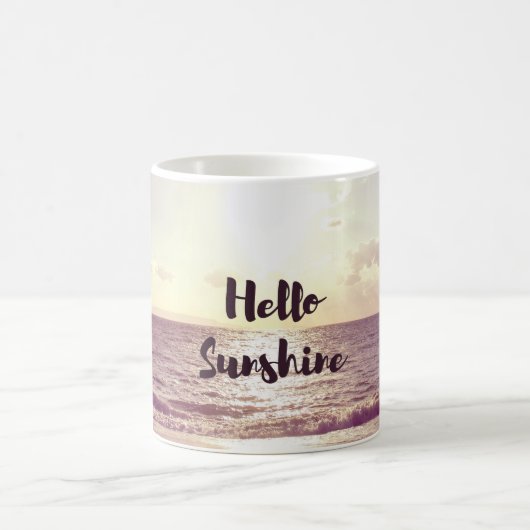 "Hallo Sonnenschein-" Foto-Zitat Kaffeetasse (Mittel)