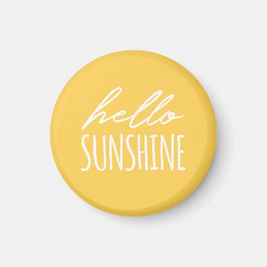 Hallo Sonnenschein Gelber Magnet (Vorne)