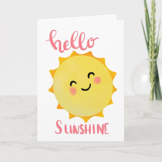Hallo Sonnenschein Karte (Vorderseite)