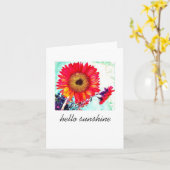 hallo Sonnenschein Karte (Gelbe Blume)