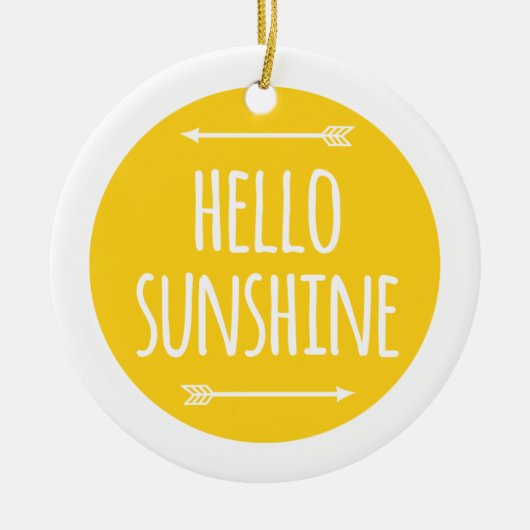 hallo Sonnenschein Keramik Ornament (Vorne)