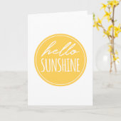 Hallo Sonnenschein-moderne Typografie-Gruß-Karte Karte (Gelbe Blume)