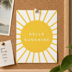 Hallo Sonnenschein Postkarte   Sonnenstrahl Positi