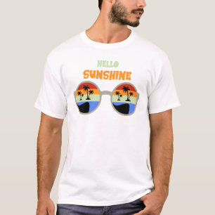 Hallo Sonnenschein Retro-Sonnenbrille Tropischer S T-Shirt