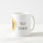 Hallo Sonnenschein Sonnenblume Kaffeetasse (VorderseiteRechts)