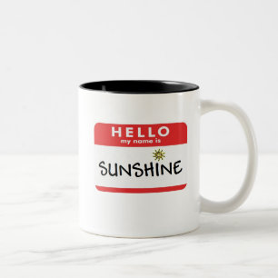 Hallo Sonnenschein-Tasse Zweifarbige Tasse