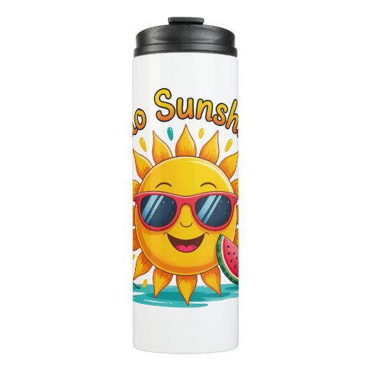 Hallo Sonnenschein  Thermosbecher (Vorderseite)