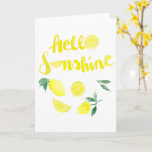 Hallo Sonnenschein-Zitronen-Gruß-Karte Karte (Gelbe Blume)