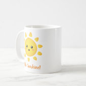 Hallo Sonnenscheinglückliche Sun-Bestimmtheit Kaffeetasse (Vorderseite Links)