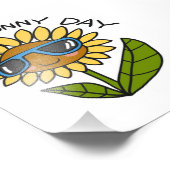 Hallo Sonnentag Sonnenblume - Niedlich Sonnenblume Fotodruck (Ecke)