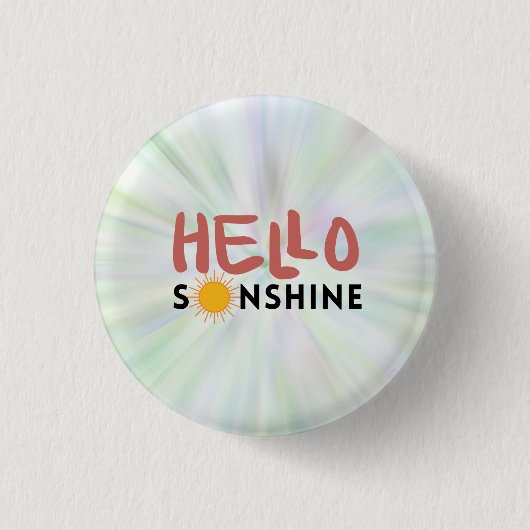 Hallo Sonshine, Sun Rays, Summer vibes Button (Vorderseite)
