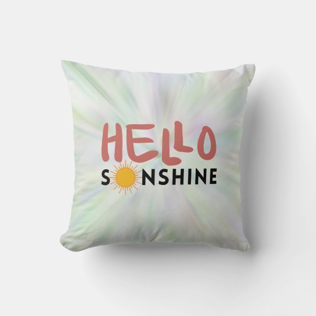 Hallo Sonshine, Sun Rays, Summer vibes Kissen (Vorderseite)