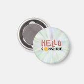Hallo Sonshine, Sun Rays, Summer vibes Magnet (Vorderseite/Rückseite)