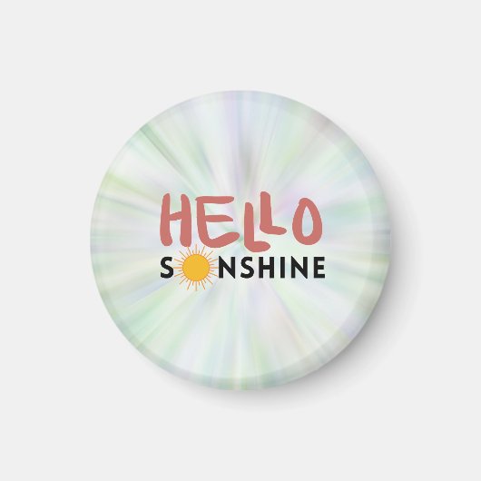 Hallo Sonshine, Sun Rays, Summer vibes Magnet (Vorne)