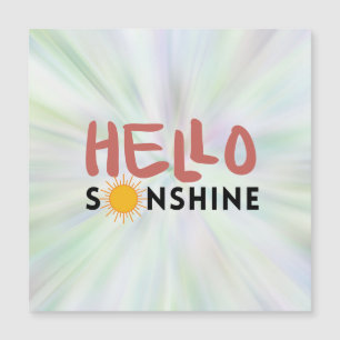 Hallo Sonshine, Sun Rays, Summer vibes Magnetkarte