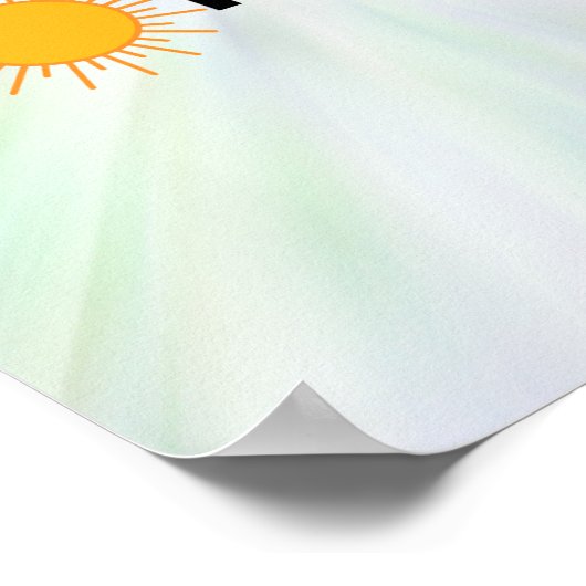 Hallo Sonshine, Sun Rays, Summer vibes Poster (Ecke)