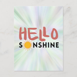 Hallo Sonshine, Sun Rays, Summer vibes Postkarte