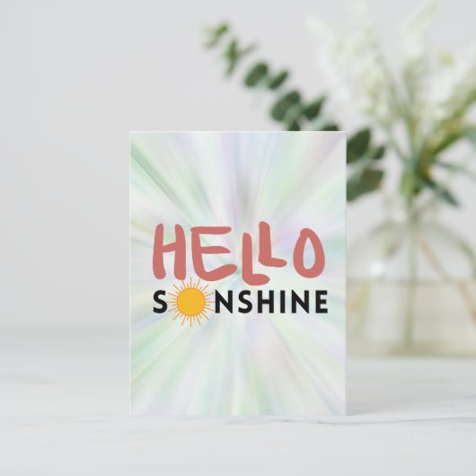 Hallo Sonshine, Sun Rays, Summer vibes Postkarte (Stehend Vorderseite)