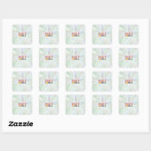 Hallo Sonshine, Sun Rays, Summer vibes Quadratischer Aufkleber (Blatt)
