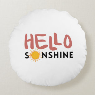 Hallo Sonshine, Sun Rays, Summer vibes Rundes Kissen