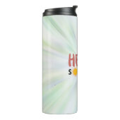 Hallo Sonshine, Sun Rays, Summer vibes Thermosbecher (Nach links gedreht)