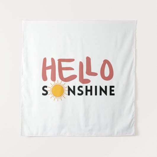 Hallo Sonshine, Sun Rays, Summer vibes Wandteppich (Vorderseite)