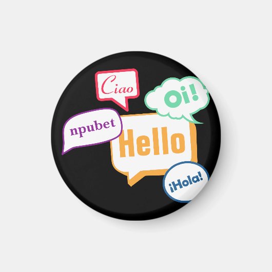 Hallo Sprachen Magnet (Vorne)