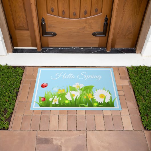 Hallo Spring Doormat Fußmatte (Außenbereich)