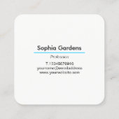 Hallo - Square - Blue #00CCFF Quadratische Visitenkarte (Rückseite)