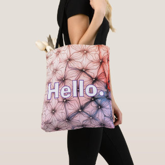 Hallo . Stilvolle moderne, farbenfrohe Muster Tote Tasche