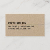 "Hallo" stilvolles modernes Minimalistisches Visitenkarte (Rückseite)