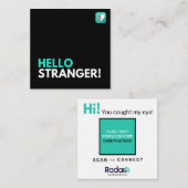 Hallo Stranger Quadratische Visitenkarte (Vorne/Hinten)