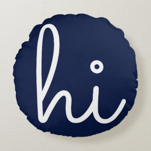 Hallo Stylische moderne Schrift Rundes Kissen
