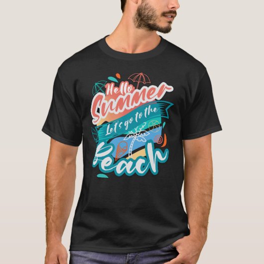 Hallo Summer Beach T-Shirt (Vorderseite)